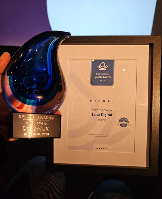 CivicTheme won the Design/UX Splash Award