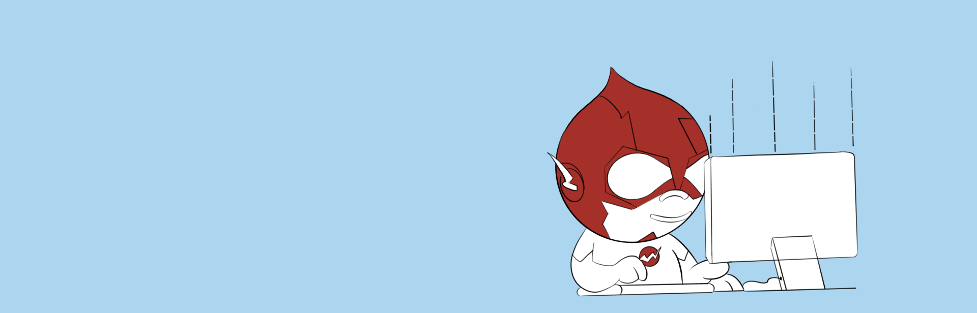 Drupal performance cartoon - main banner - blue 1