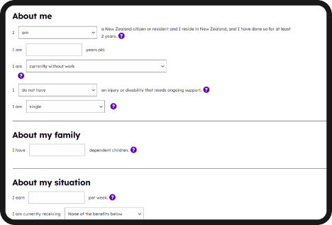 BenefitMe - Webform - Tablet